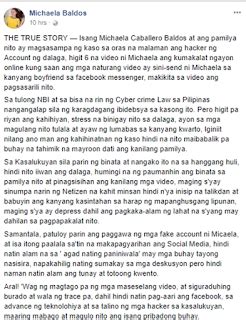 mecaella baldos|Michaela Caballero Baldos TRUE STORY .